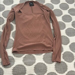 Naked Wardrobe Pink Fitted Long Sleeve Blouse